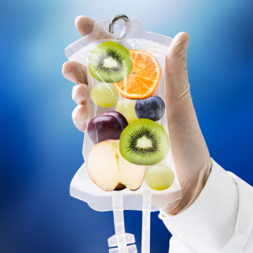 iv bag with fruit for iv infusions